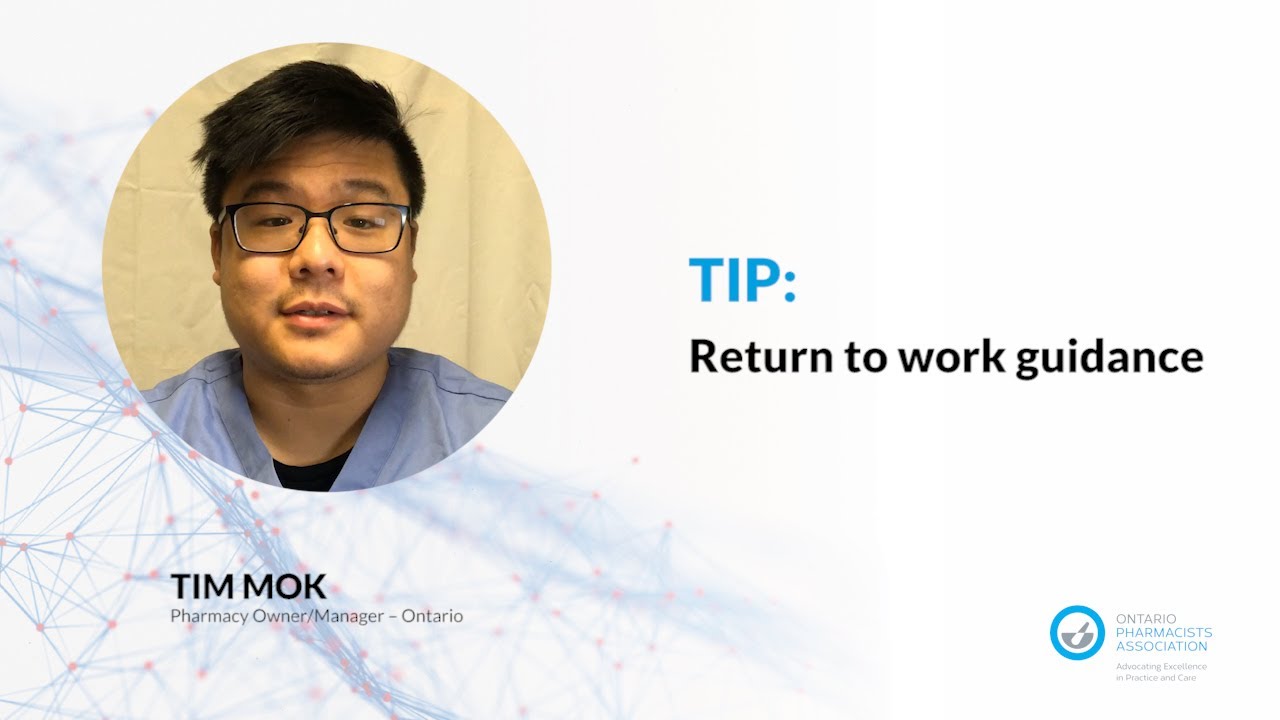 Pandemic Tips: Return to Work Guidance